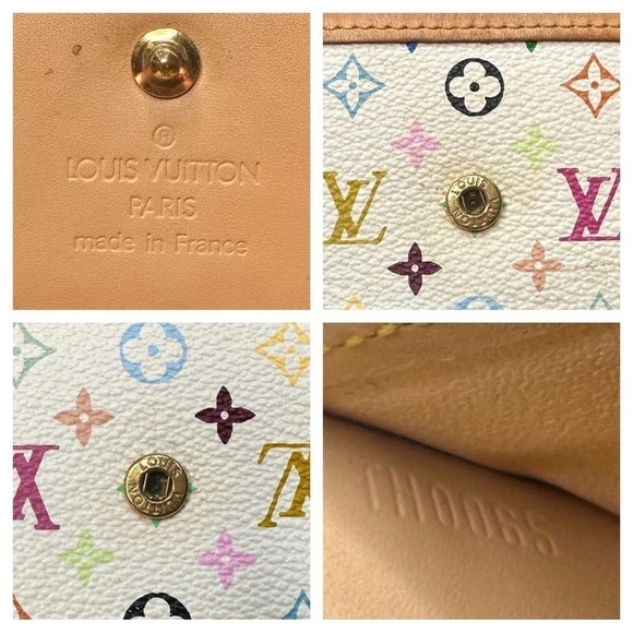 Authentic Louis Vuitton Murakami Multicolor White Leather Wallet Mini Belt Bag - Picture 2 of 16